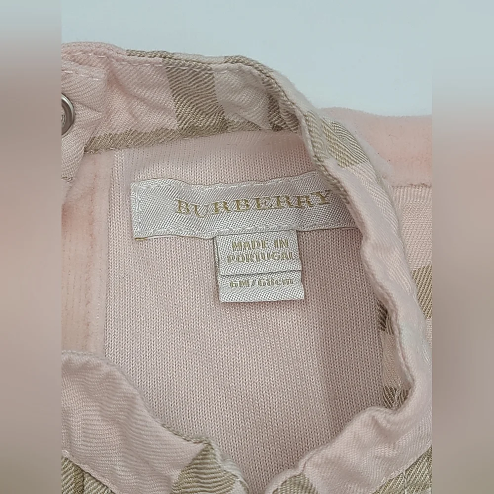 Burberry baby girl velour sleeper size 6 months